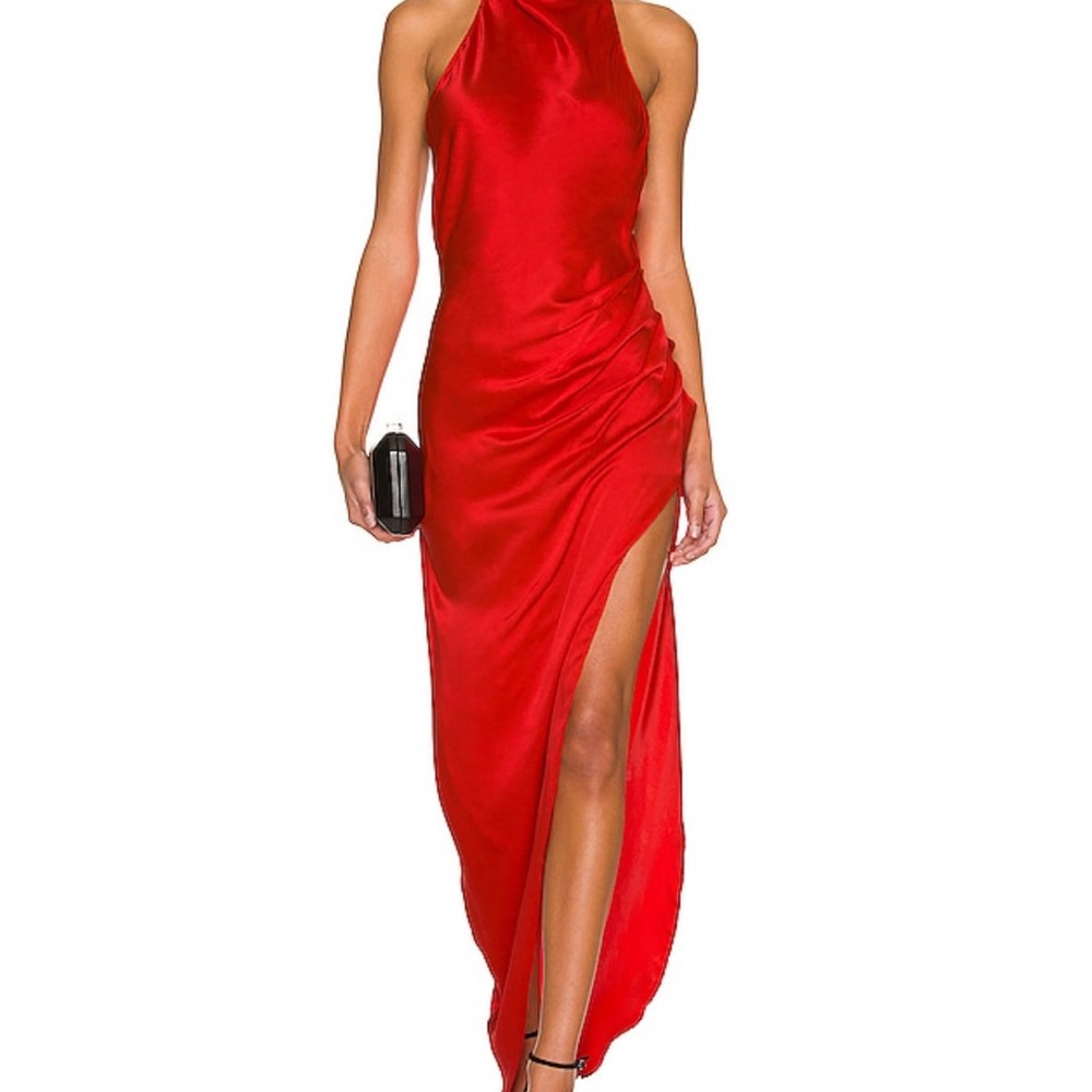 Amanda Uprichard Red High Low Samba Dress